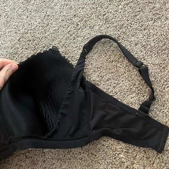 Paramour Marvelous Peggy‎ Full Figure Side-Smoother Bra 38DDD 38F Black 905004 - Picture 8 of 12